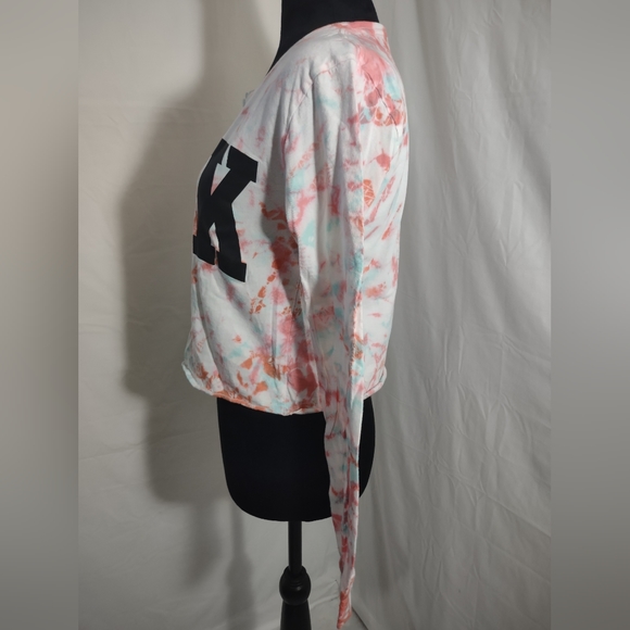 VICTORIA'S SECRET PINK Women's Long Sleeve Tie Dyed Cropped Top Size XS - Picture 4 of 6